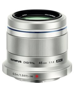 Olympus 45mm f1.8 M.Zuiko Digital Lens - Silver 