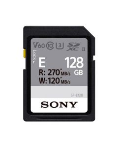 Sony 128GB E-Series UHS-II U3 V60 SDXC Memory Card - Read 270MB/s Write 120MB/s