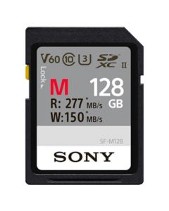 Sony 128GB M-Series UHS-II U3 V60 SDXC Memory Card - Read 277MB/s Write 150MB/s
