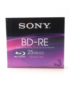 Sony Blu-ray Disc BD-RE (2x) 25GB - 3 Pack Jewel Case - 3BNE25BS2