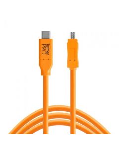 Tether Tools TetherPro 4.6m USB-C to Mini-B 8-Pin Cable - Orange