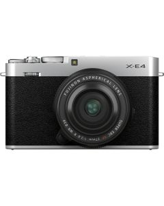 Fujifilm X-E4 Digital Mirrorless Camera with XF 27mm f2.8 WR Lens - Silver